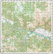 Топографические карты Генштаба России 1:200 000 1см.=2км. M-45-14