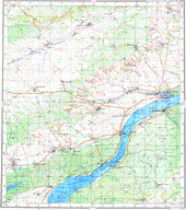Топографические карты Генштаба России 1:200 000 1см.=2км. N-44-16