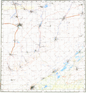 Топографические карты Генштаба России 1:200 000 1см.=2км. N-44-33