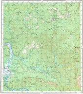 Топографические карты Генштаба России 1:200 000 1см.=2км. N-45-10