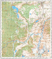Топографические карты Генштаба России 1:200 000 1см.=2км. N-45-12